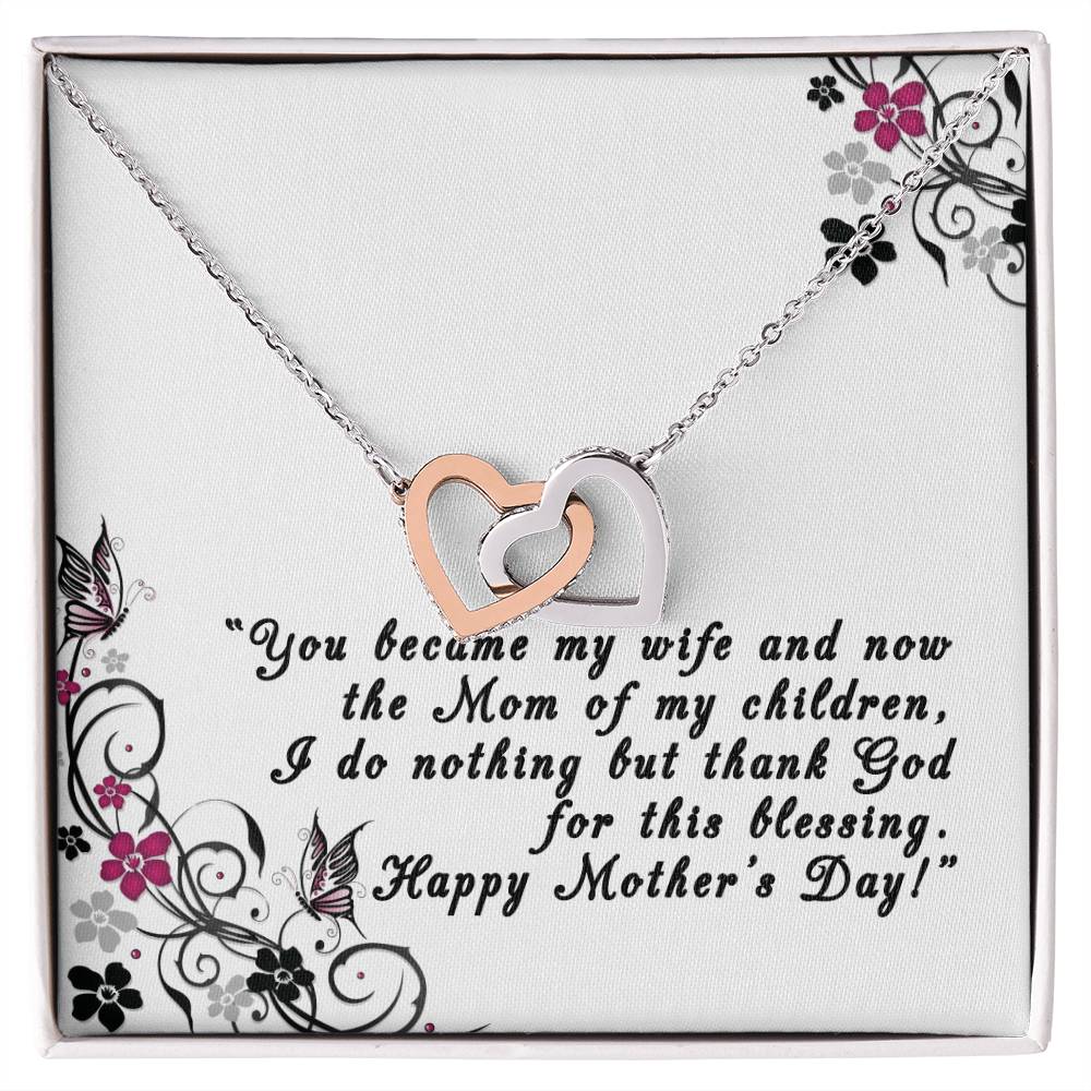 Mother'S Day Gift For Wife Interlocking Hearts Necklace