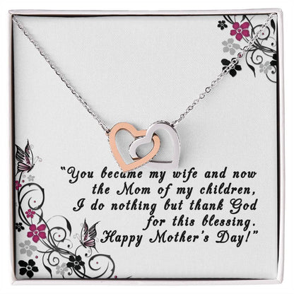 Mother'S Day Gift For Wife Interlocking Hearts Necklace