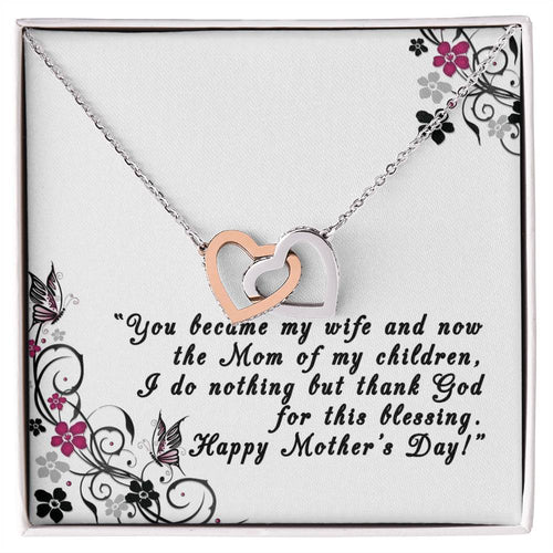 Mother'S Day Gift For Wife Interlocking Hearts Necklace