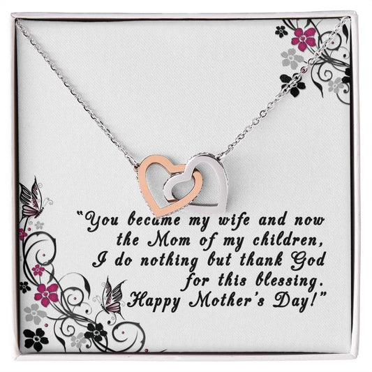 Mother'S Day Gift For Wife Interlocking Hearts Necklace