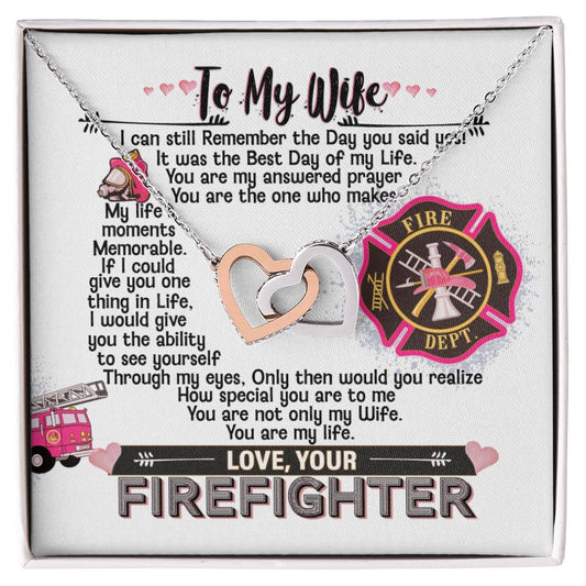 Firefighter'S Wife - Interlocking Heart Necklace Interlocking Hearts Necklace