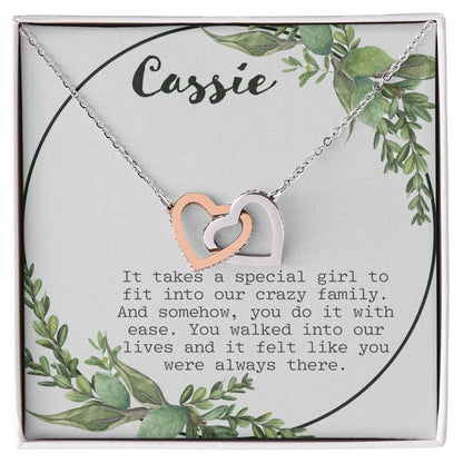 It Takes A Special Girl Interlocking Hearts Necklace