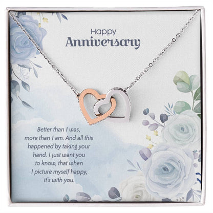 Anniversary Edition Happy With You - Interlocking Hearts Necklace