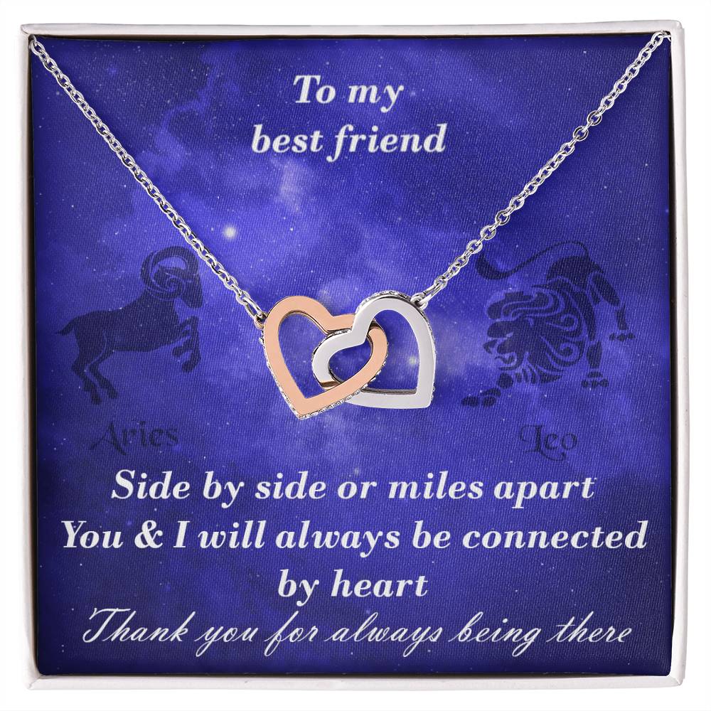 Aries To Leo Best Friend Interlocked Hearts Necklace Interlocking Hearts Necklace