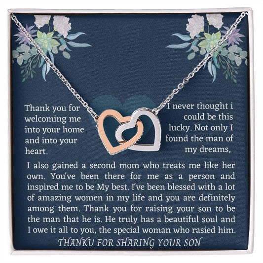 Interlocking Necklace For Boyfriend Mom Interlocking Hearts Necklace