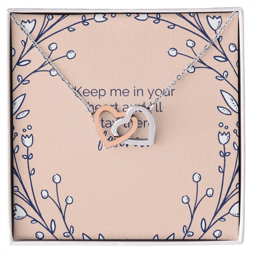 Keep Me In Your Heart Interlocking Hearts Necklace