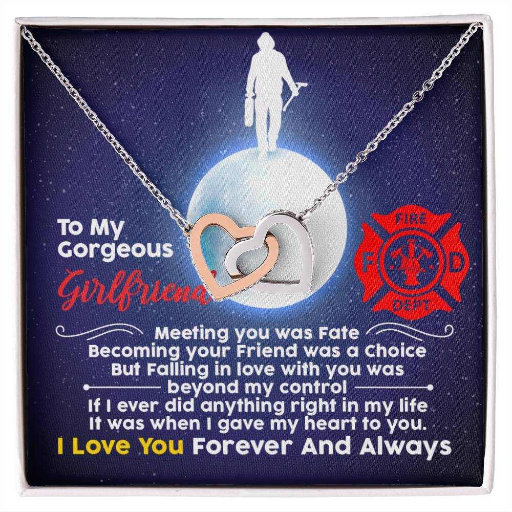 Firefighter'S Girlfriend - Interlocking Heart Necklace Interlocking Hearts Necklace