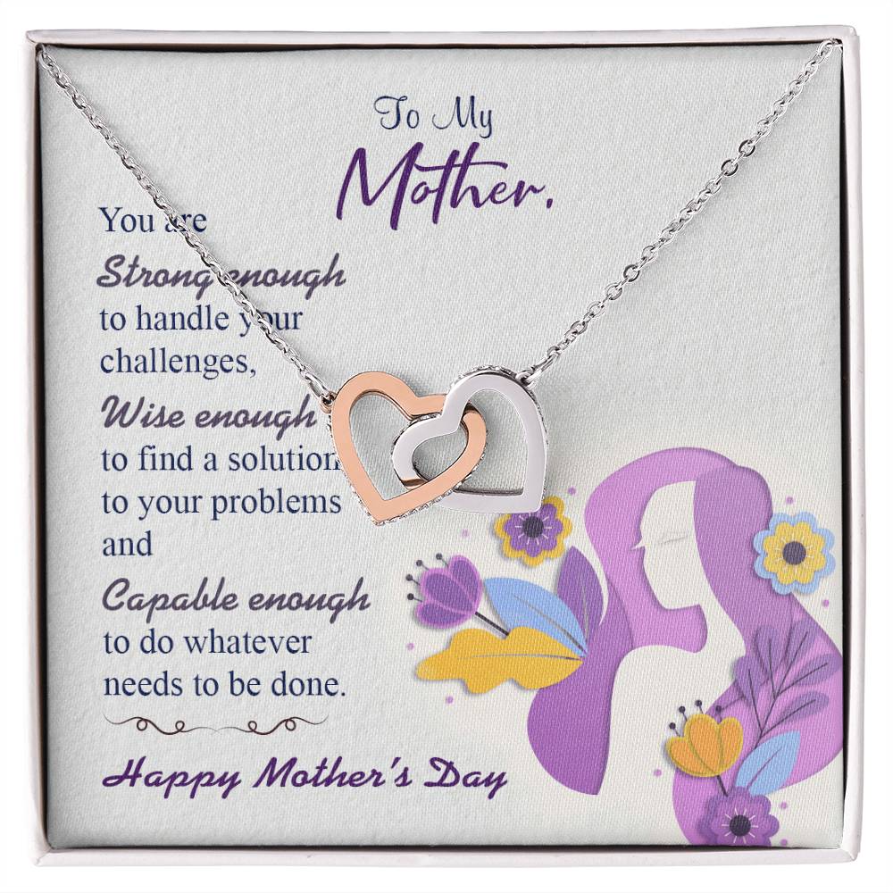 To My Mom Interlocking Hearts Necklace