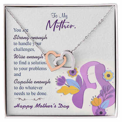 To My Mom Interlocking Hearts Necklace