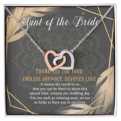 Interlocking Hearts Aunt Of The Bride Necklace Gift Wedding Gift From Bride And Groom Bridal Party Thank You Gift Aunt Wedding Gift Gift For Aunt Interlocking Hearts Necklace