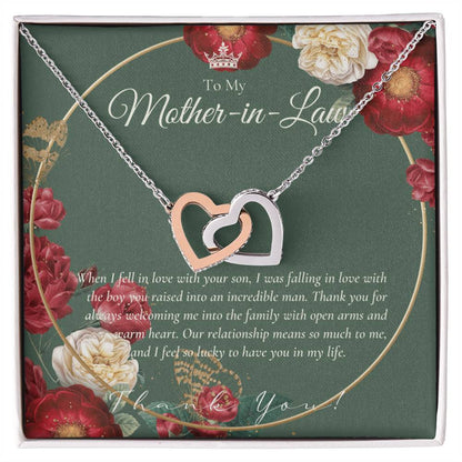 Mother In Law Gift Mom In Law Jewelry Mother'S Day Gift For Mother-In-Law Gift For Mother In Law Mother-In-Law Necklace Interlocking Hearts Necklace
