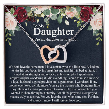 To My Daughter In Law Necklace Unique Daughter In Law Gift From Mother In Law Future Daughter In Law New Daughter In Law Jewelry Interlocking Hearts Necklace