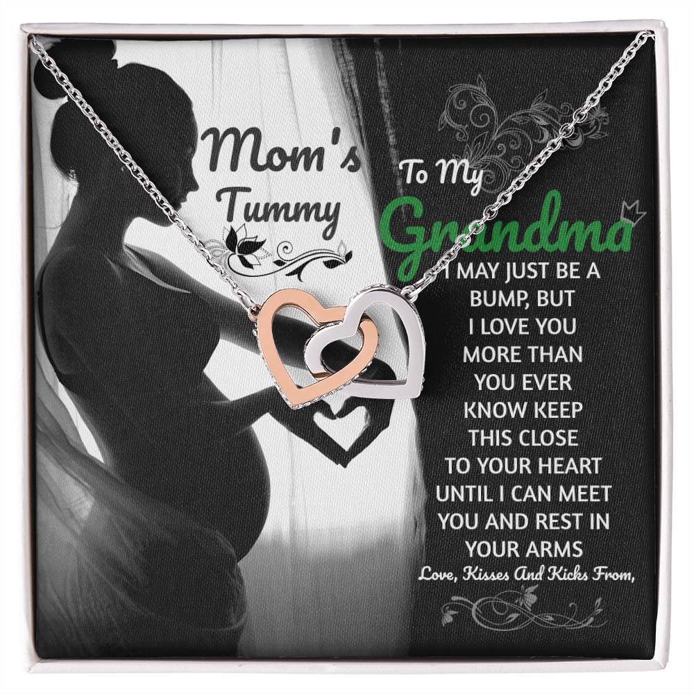 New Grandma Gift Grandma To Be Gifts For Expectant Grandmother Future Grandma Expecting Grandma Gift For Grandma To Be At Baby Shower Interlocking Hearts Necklace