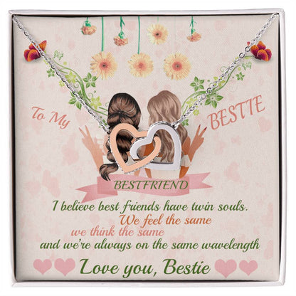 Bestfriend- Twin Souls - Necklace Interlocking Hearts Necklace