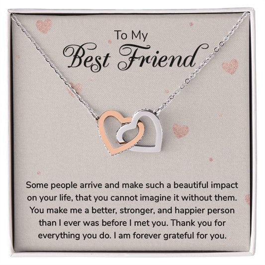 Some People Arrive And Make Such A Beautiful Impact Interlocking Hearts Necklace