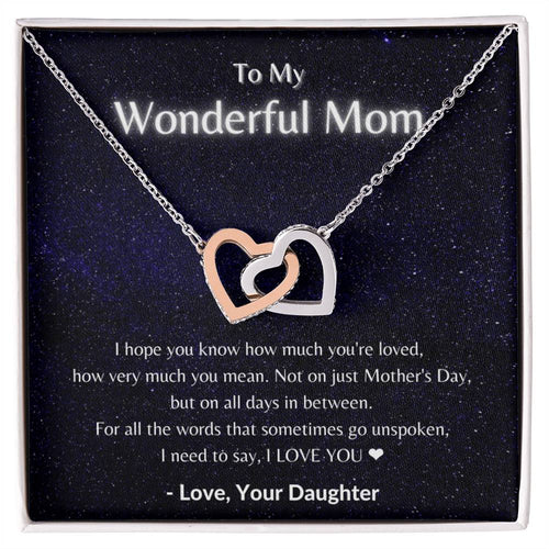 My Wonderful Mom - Necklace Interlocking Hearts Necklace