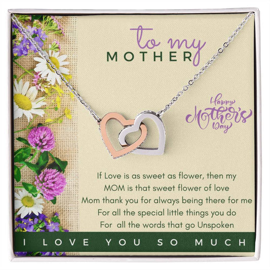 To My Mother Interlocking Hearts Necklace