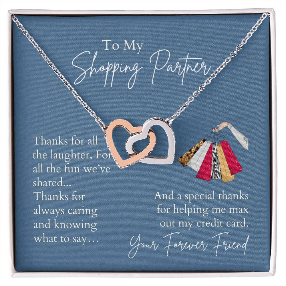 Shopping Partner Necklace Interlocking Hearts Necklace