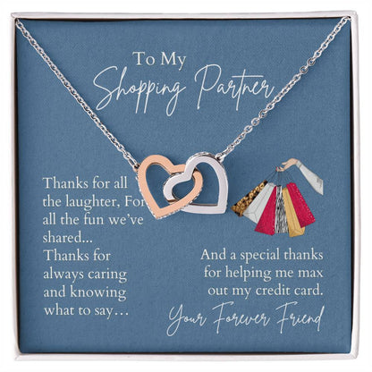 Shopping Partner Necklace Interlocking Hearts Necklace