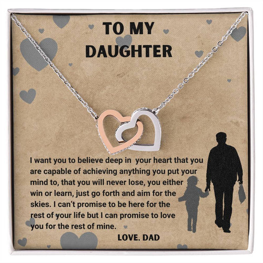 To My Daughter ?? Interlocking Hearts Necklace