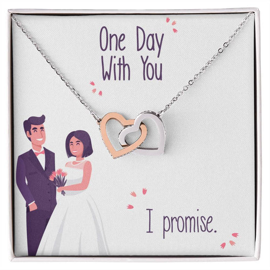 To My Future Wife - Interlocking Hearts Luxury Lovecube Interlocking Hearts Necklace