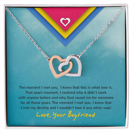 Interlocking Hearts - Moment Necklace For Gf Interlocking Hearts Necklace