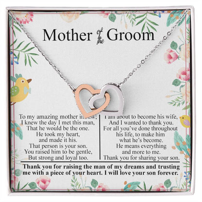 Mother Of The Groom Interlocking Hearts Necklace