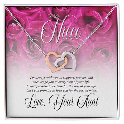 From Your Aunt-Promise To Love You Interlocking Bracelet Interlocking Hearts Necklace