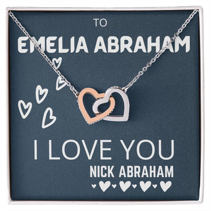 Interlocked Necklace Interlocking Hearts Necklace