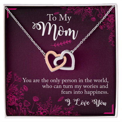 Interlocked Heart Neckless - Mother'S Day Interlocking Hearts Necklace