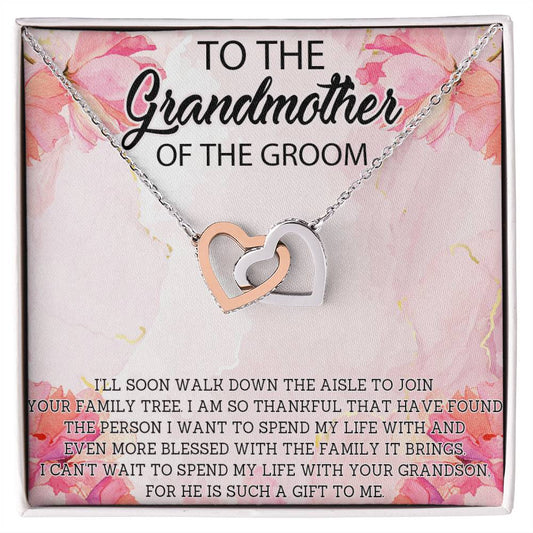 Grandmother Of The Groom Necklacegrandmother Wedding Giftgrandma Of The Groom Interlocking Hearts Necklacegrandma Wedding Gift From Groom