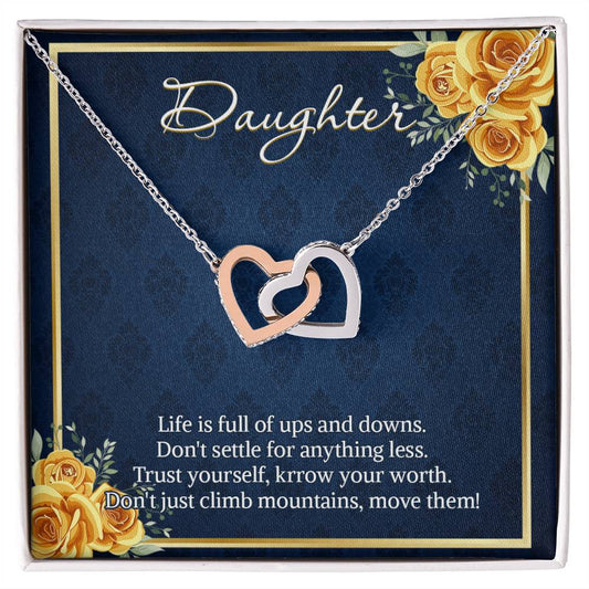 Necklace For Daughter From Mom Dad Daughter Birthday Necklace Interlocking Hearts Daughter Jewelry Giftpersonalized Necklace For Daughter Interlocking Hearts Necklace