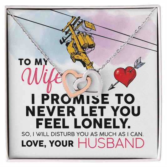 Lineman'S Wife - Interlocking Heart Necklace Interlocking Hearts Necklace