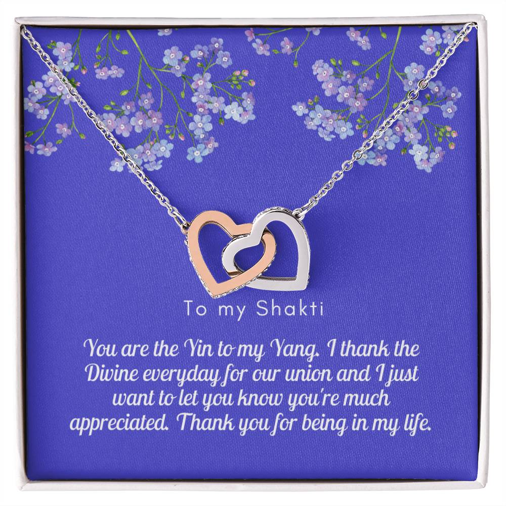 Thank You My Shakti Interlocking Hearts Necklace