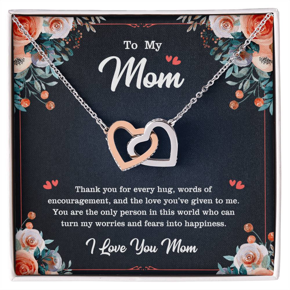 Heart Neckless For Mother'S Day Interlocking Hearts Necklace