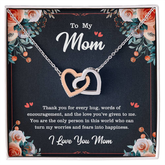 Heart Neckless For Mother'S Day Interlocking Hearts Necklace