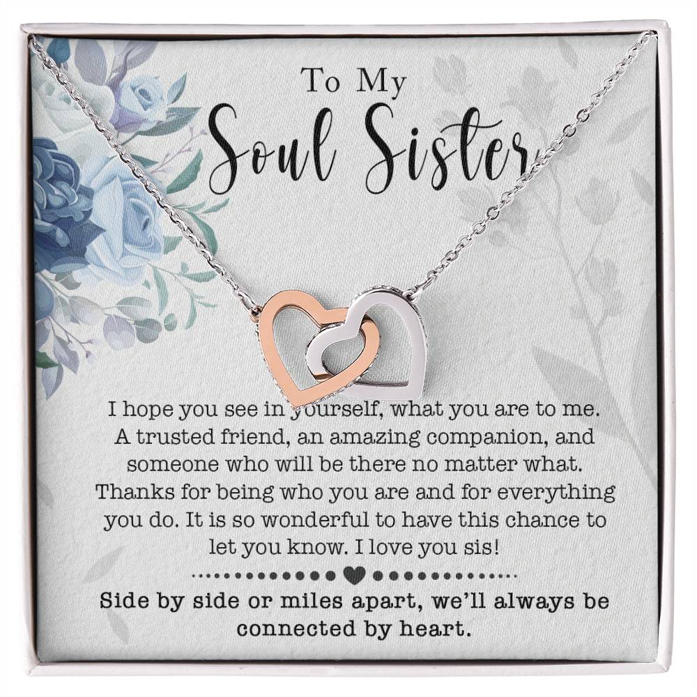 Soul Sister - Hearts Necklace Interlocking Hearts Necklace