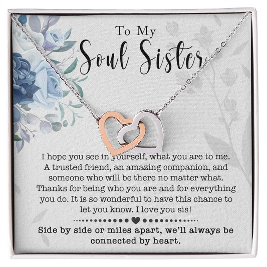 Soul Sister - Hearts Necklace Interlocking Hearts Necklace