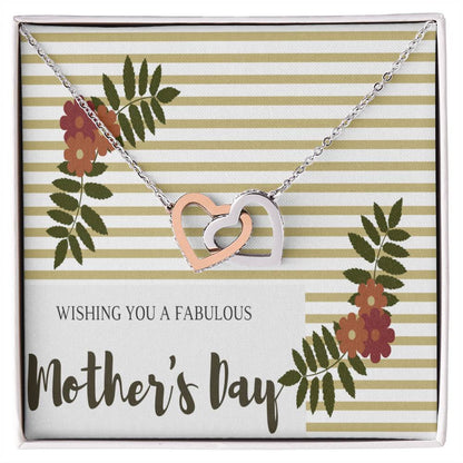 To My Lifeline My Mom Interlocking Hearts Necklace