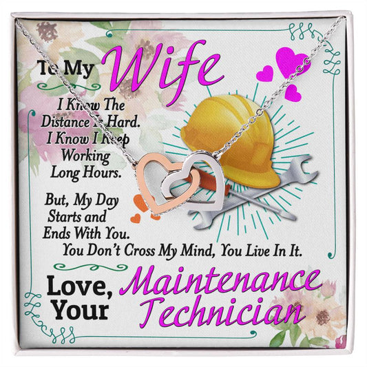 Maintenance Technician'S Wife - Interlocking Heart Necklace Interlocking Hearts Necklace