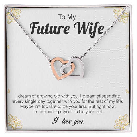 To My Future Wife - Interlocking Hearts Premium Lovecube Interlocking Hearts Necklace
