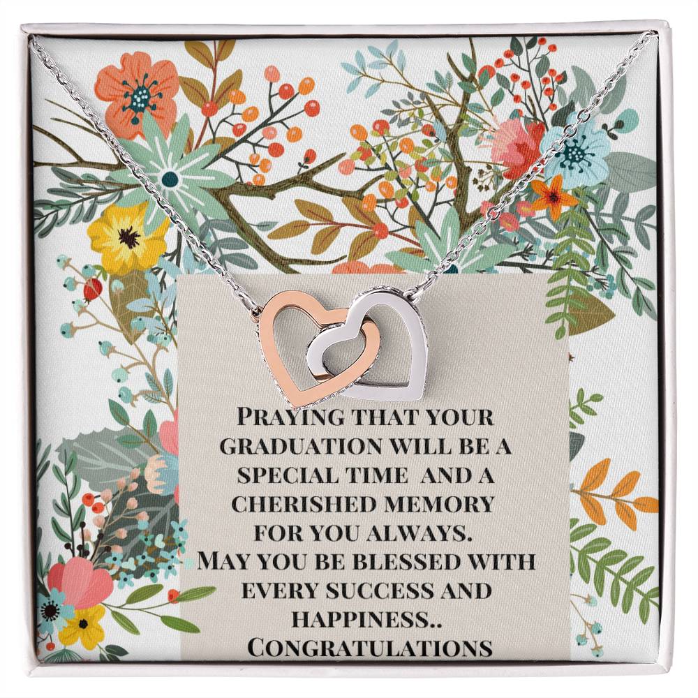 Graduation Gifts For Best Ffiend Interlocking Hearts Necklace