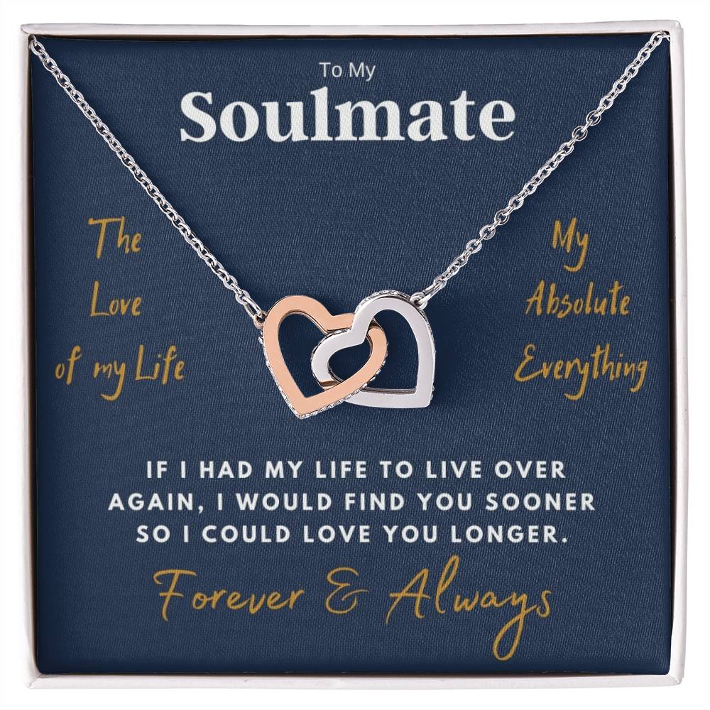 Soulmate Hearts Necklace Interlocking Hearts Necklace