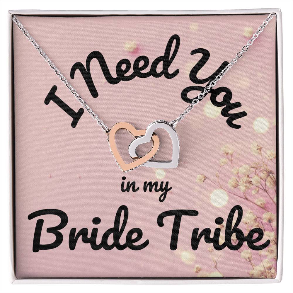 Entwined Heart Bride Tribe Necklace Interlocking Hearts Necklace