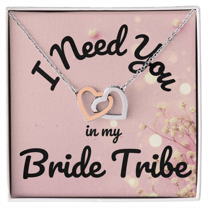 Entwined Heart Bride Tribe Necklace Interlocking Hearts Necklace