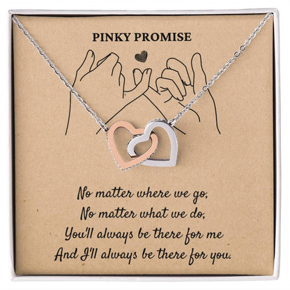 Pinky Promise - Interlocking Hearts Necklace