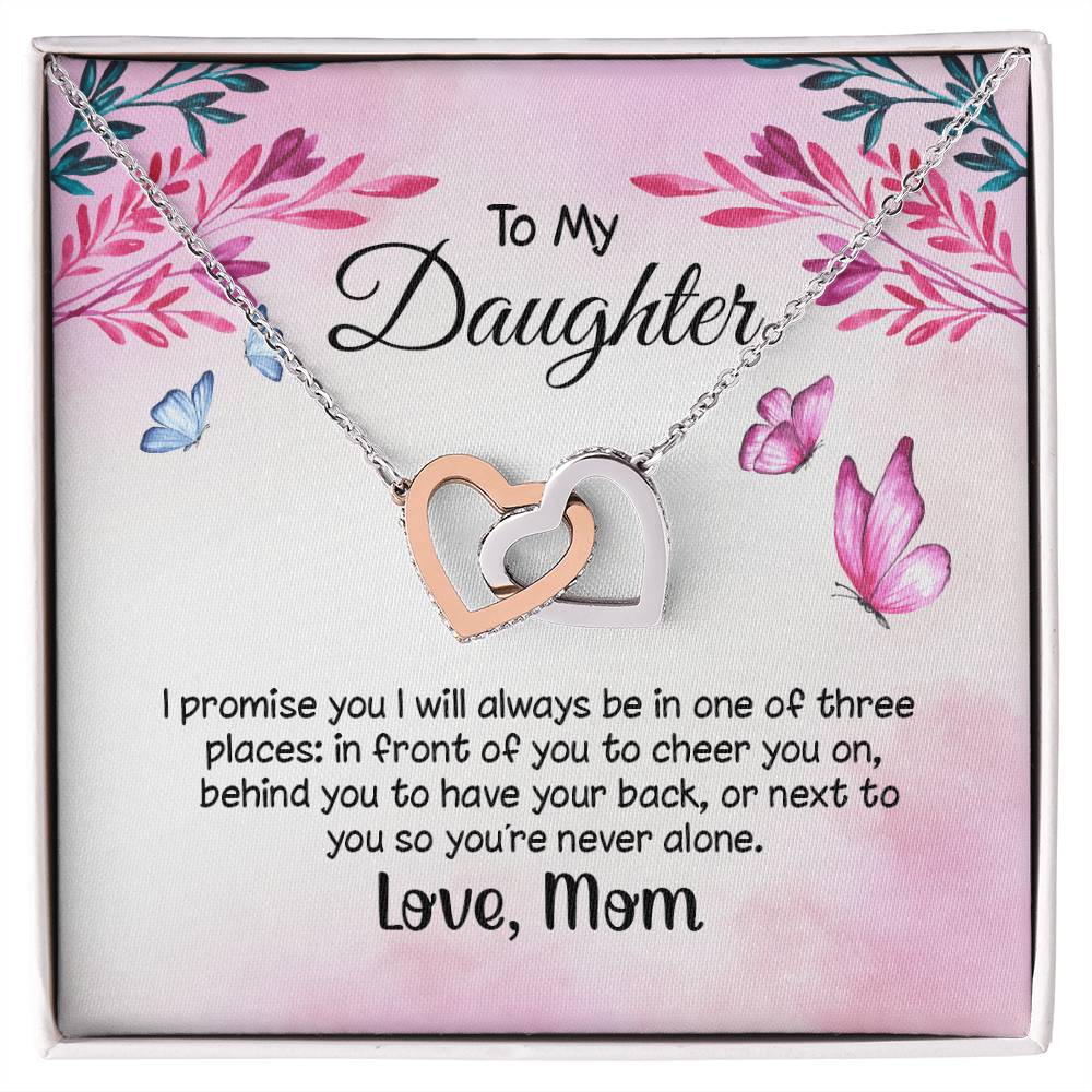 Gift For Daughter From Mom Daughter Gift From Mom To My Daughter Daughters Birthday Unique Grown Up Daughter Interlocking Hearts Necklace