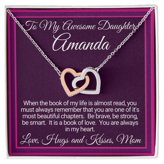Personalize It Linked Hearts Necklace Gift For Daughter From Mom Interlocking Hearts Necklace