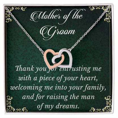 Mother Of The Groom Necklace From Bridemother In Law Necklacegroom'S Mother Interlocking Hearts Necklace Mother Of The Groom Wedding Gift