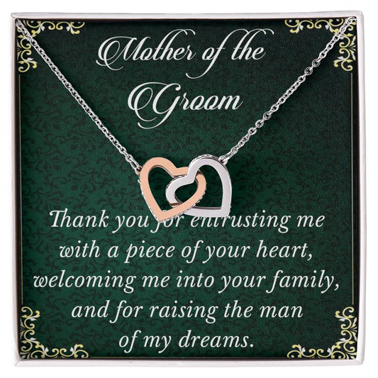 Mother Of The Groom Necklace From Bridemother In Law Necklacegroom'S Mother Interlocking Hearts Necklace Mother Of The Groom Wedding Gift
